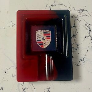 Porsche Red & Black Luxury Cigar Ashtray | Sports Car Collectible Gift